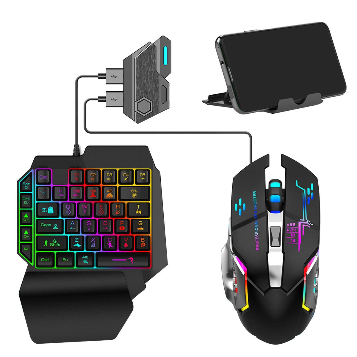 GAMING WIRELESS BLUETOOTH 5 IN 1 COMBO KEYBOARD AND MOUSE - High Quality Keyboard Mouse Wireless Gaming Kit