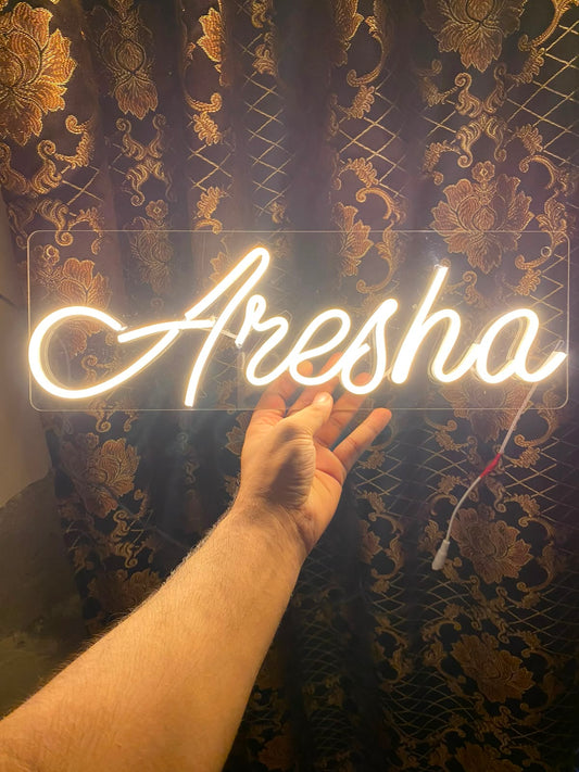 Custom Name LED Neon Sign | 6 × 18 Inches | Free Adapter Included