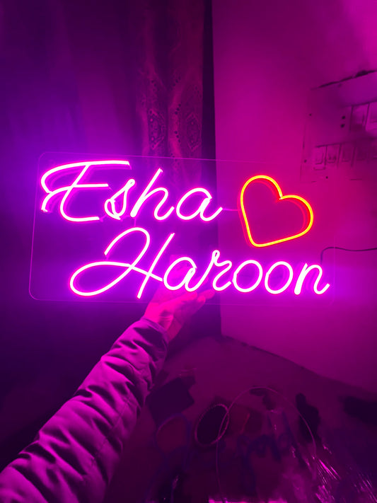 Couple Neon Sign – Romantic LED Neon Light for Bedroom, Wedding & Anniversary Decor